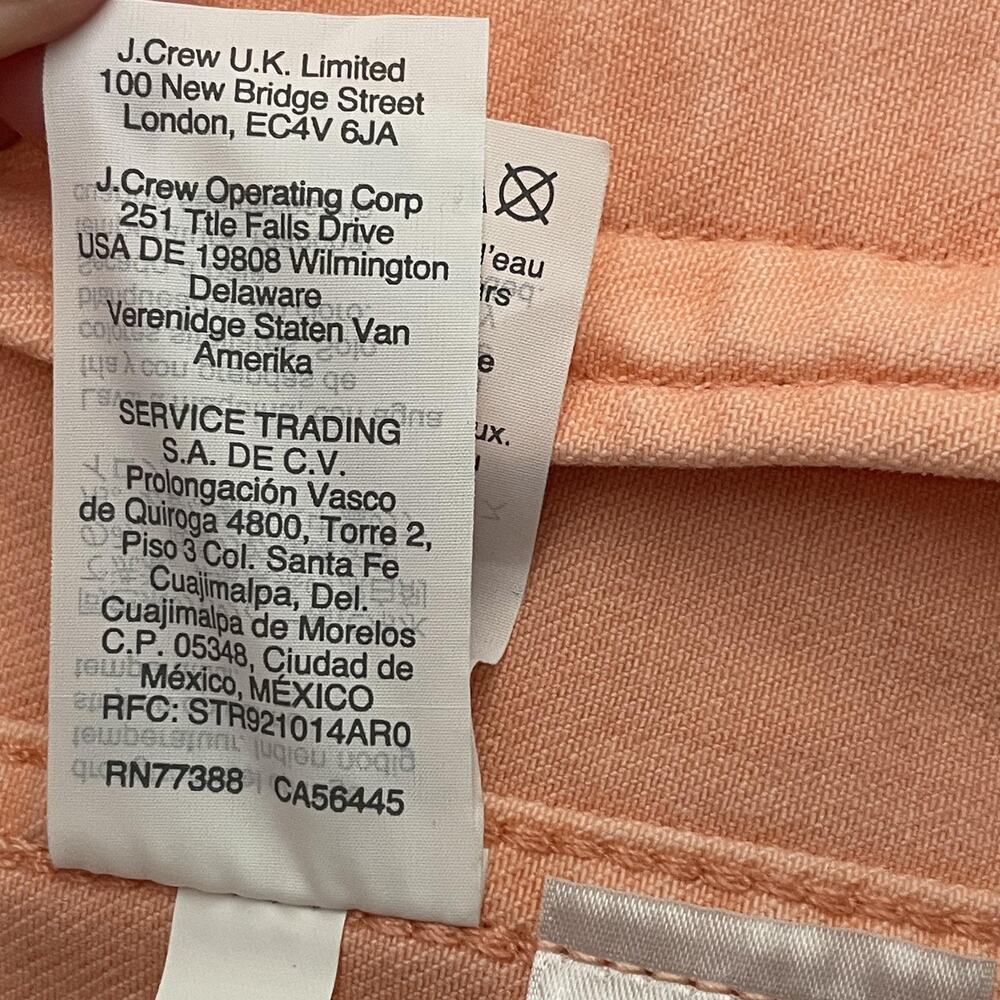 J.CREW MERCANTILE Jacket Womens S Pink Peach Cotton Twill Button Pockets L5393 - Picture 8 of 10